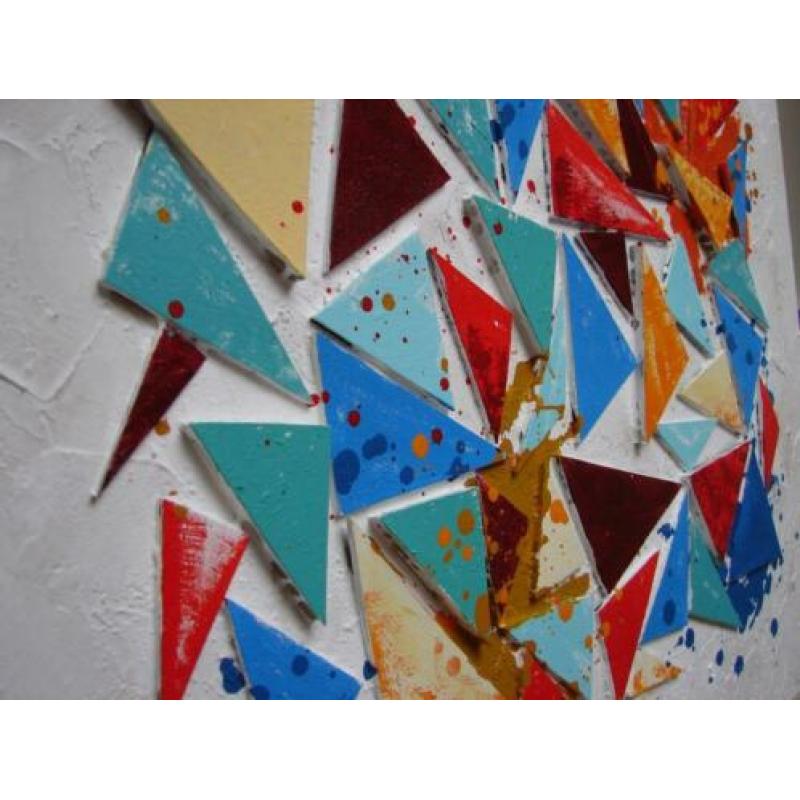 Abstract met 3 d effect en Geweldig Kleuren Palet
