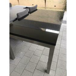 Eetkamertafel rvs/ graniet