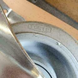 set zware prof. geremde RVS zwenkwielen en bokwielen 160 mm