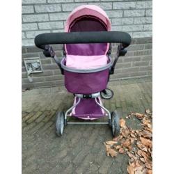 Poppenwagens paars/roze