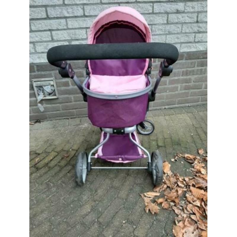 Poppenwagens paars/roze
