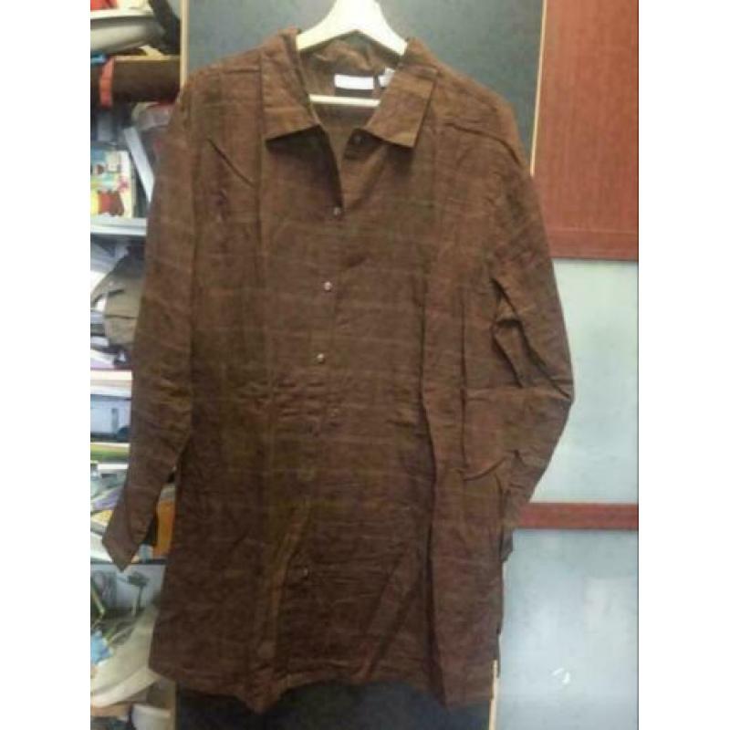 Bruin dames blouse, maat: l
