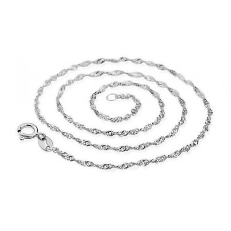 Nieuw! 925 sterling zilveren Collier gedraaid - ketting