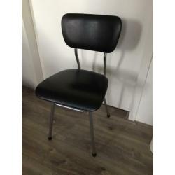 Vintage stoeltje zwart/metallic