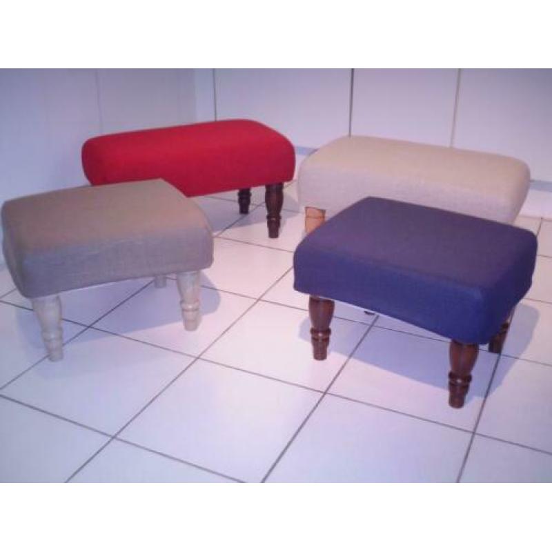 UNI geel linnen - op uw NIEUWE footstool !! 550 D.NOTEN !