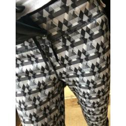Adidas 3/4 sportbroek maat 38 zwart/wit