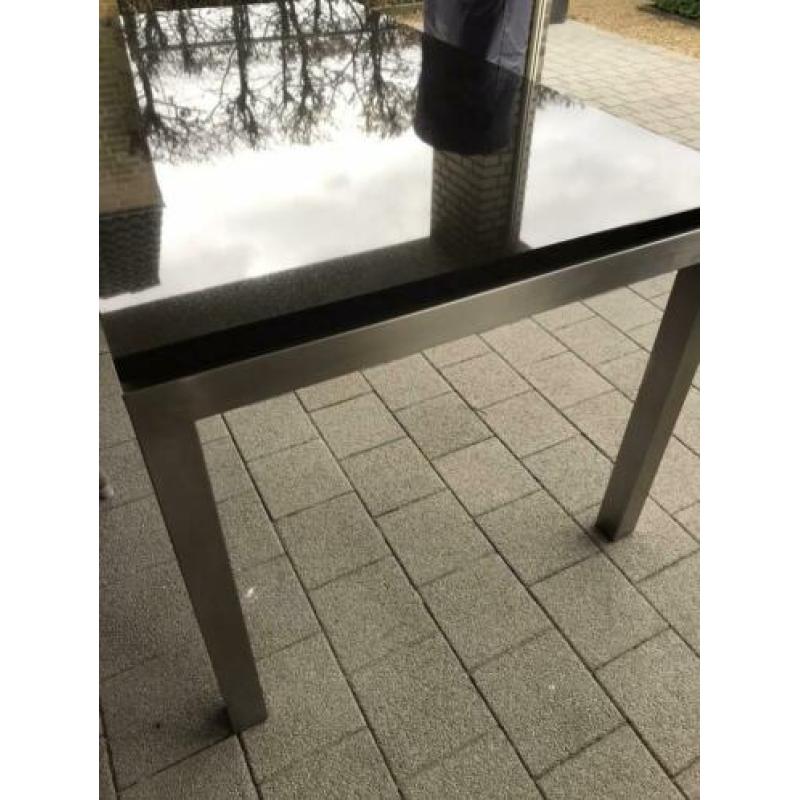 Eetkamertafel rvs/ graniet