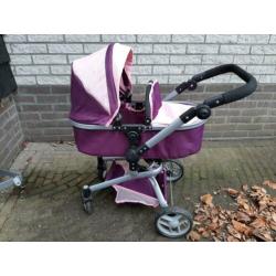 Poppenwagens paars/roze