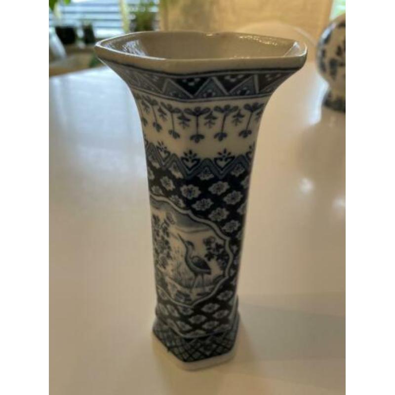 Delfts blauw vaasje china porselein