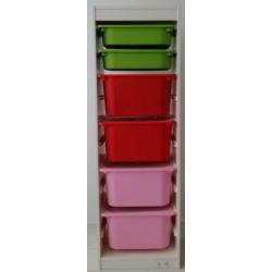 Stevige IKEA kast inclusief 6 bakken met deksels