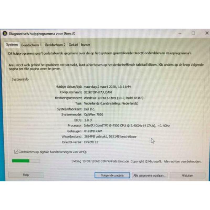 Dell Optiplex 7050 I 8 GB RAM DDR4 I 500 GB HDD I WINDOWS 10