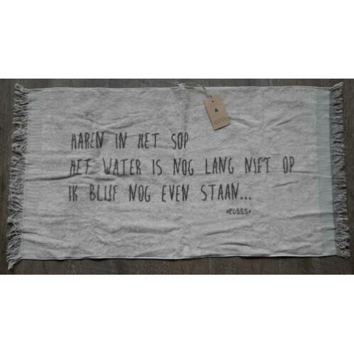 Zusss badhanddoek / strandhanddoek grijs / beige