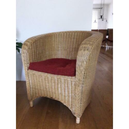 rotan/rieten fauteuil/stoel