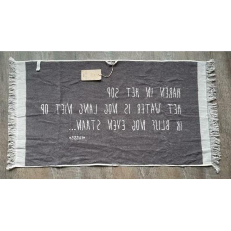 Zusss badhanddoek / strandhanddoek grijs / beige