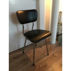 Vintage stoeltje zwart/metallic