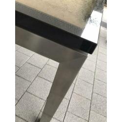 Eetkamertafel rvs/ graniet