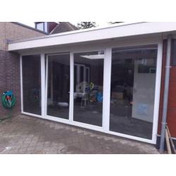4-delige schuifpui standaard wit kunststof 6000x2200