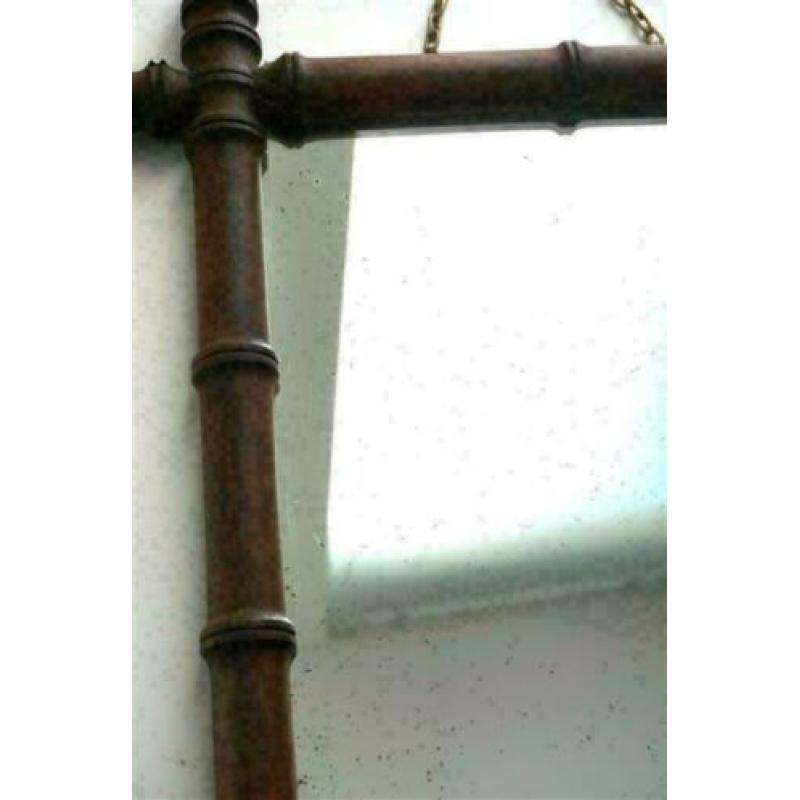 Faux bamboe/bamboo spiegel