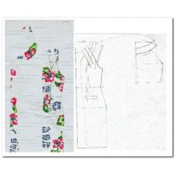 Quilt Patchwork Wenskaart knutselstofje nr 2820 jaren 70 mot