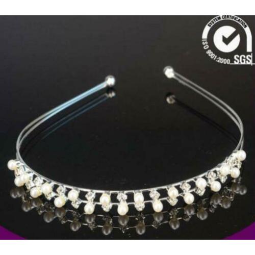 Prachtige Strass Kristal parel druppels Diadeem haarband