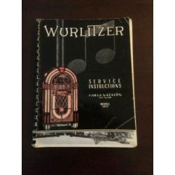 wurlitzer service instructions and parts catalog model 1015