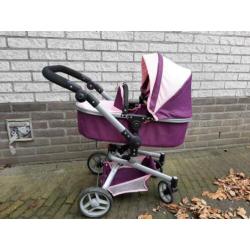 Poppenwagens paars/roze
