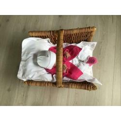 Rieten poppen mand...draagmand voor grote pop...ZGAN