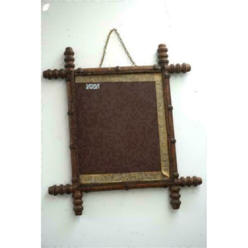 Faux bamboe/bamboo spiegel