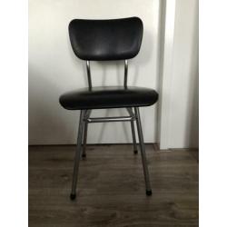 Vintage stoeltje zwart/metallic