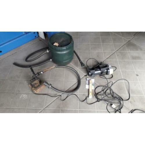 Pomp met filter en uv lamp