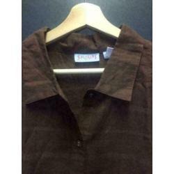 Bruin dames blouse, maat: l