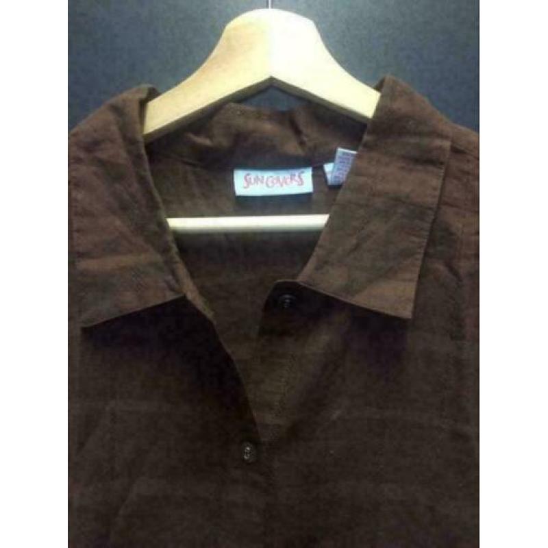 Bruin dames blouse, maat: l