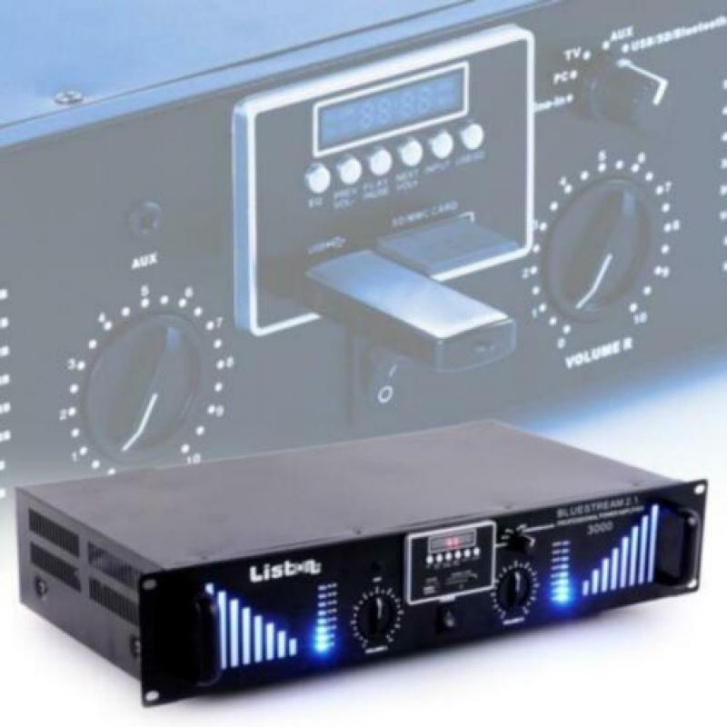 3000W Versterker Amplifier Veel Funkties. Disco Bioscoop etc