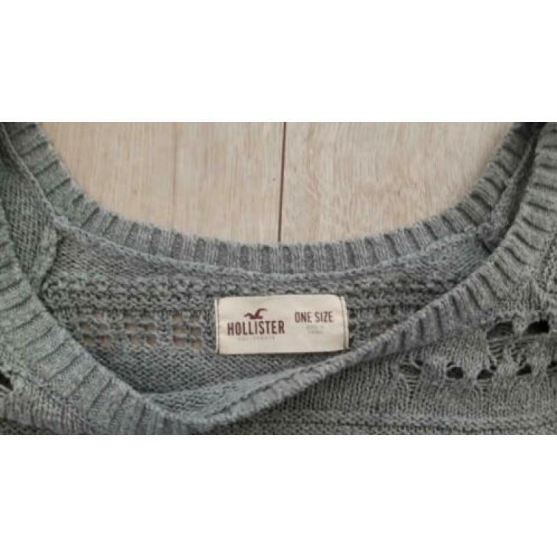 Hollister grijze trui/top S