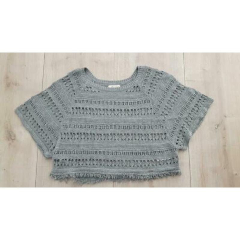 Hollister grijze trui/top S