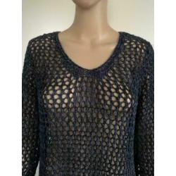 D1114 Miss Etam maat XL=46/48 trui blauw