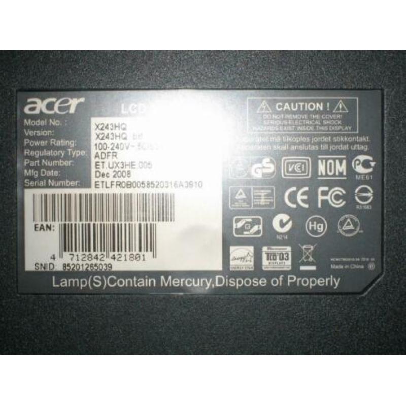 Acer LCD monitor