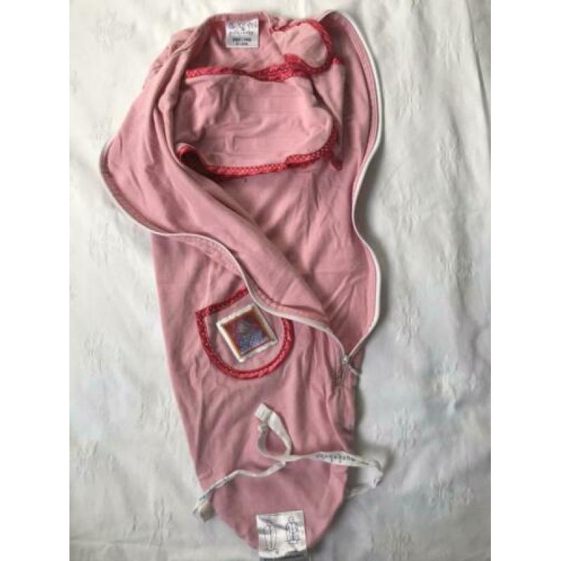2 slaapzakken puckababy piep 0- 3 maanden / 56 / roze en wit