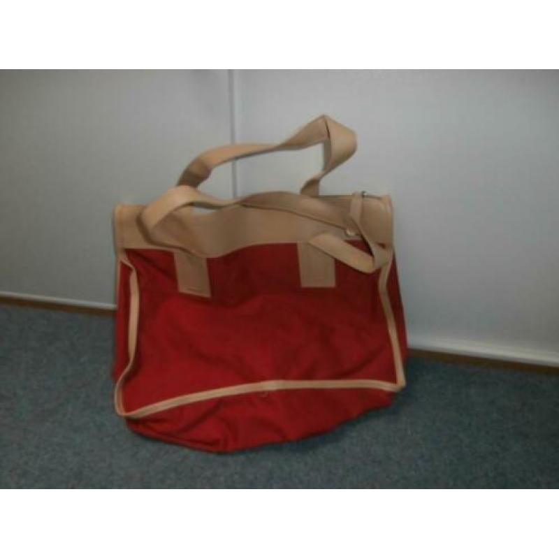 Damestas rood boodschappentas stevige tas shopper sleuteltas