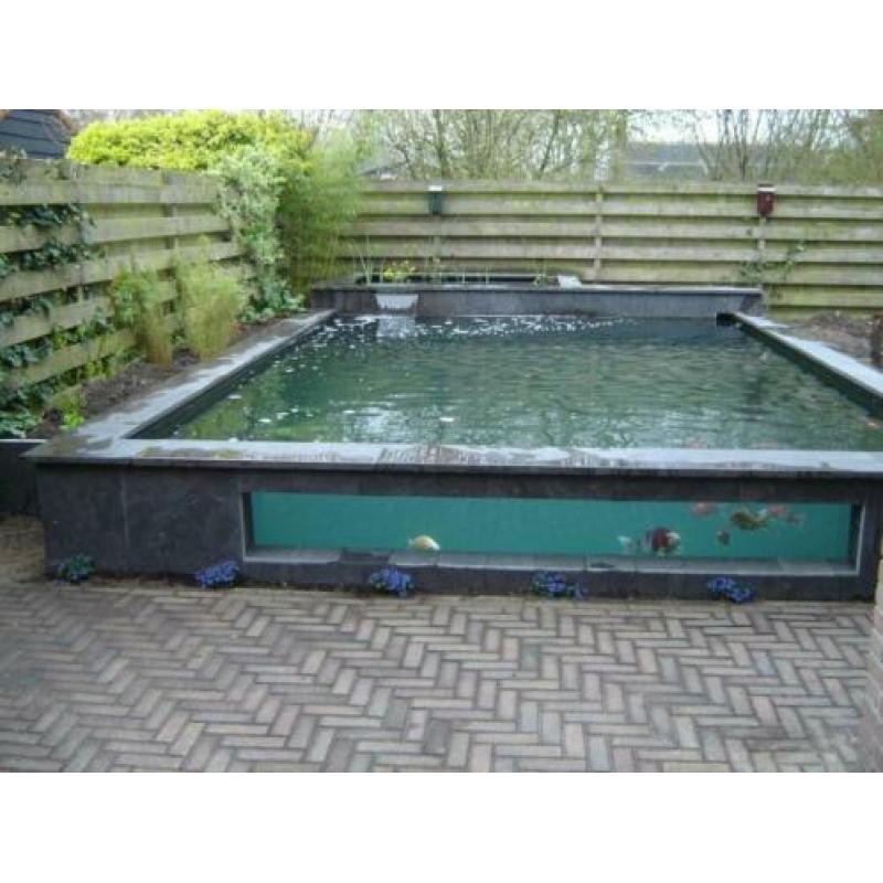 vijverrand Chinees hardsteen 12 cm breed gezoet / facet