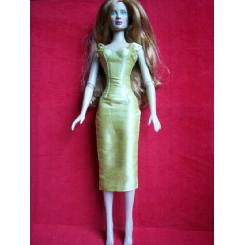 Voor Tonner Tyler "16 dolls OOAK zijden jurk goudgeel