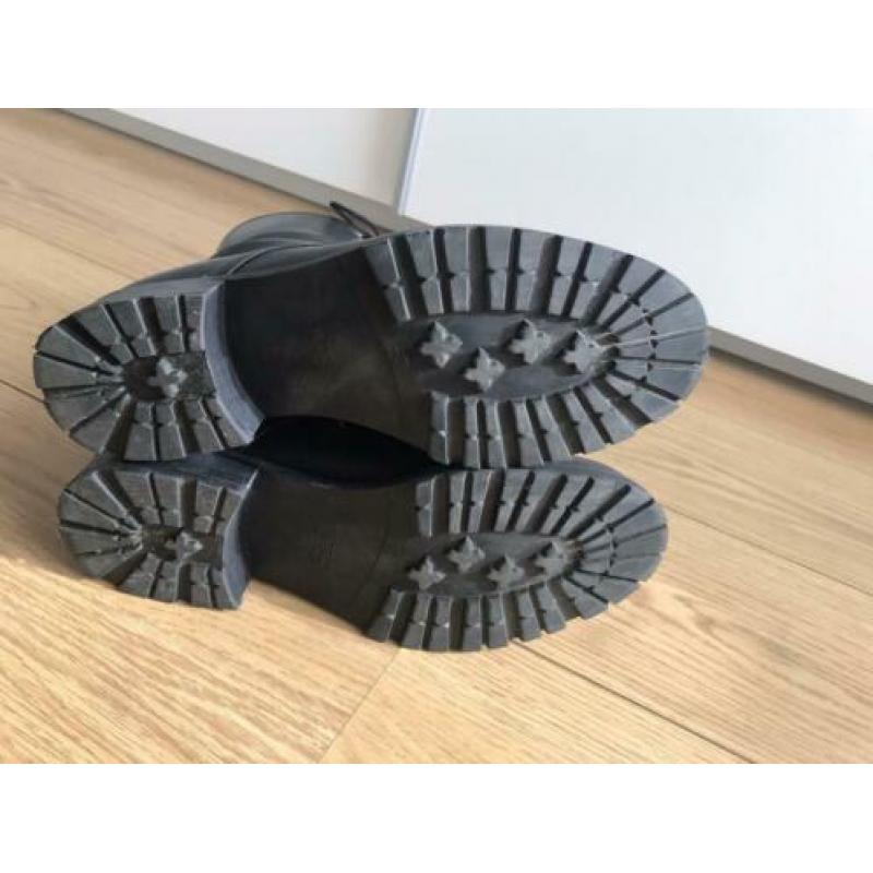 Zwarte leren veterlaarsjes boots maat 41