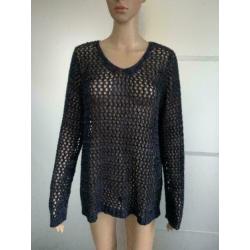 D1114 Miss Etam maat XL=46/48 trui blauw