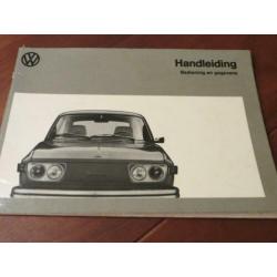 Instructieboek Volkswagen 412 E, VW 412 E Variant 1972