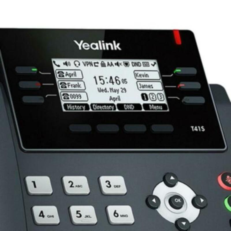 TELEFOON, YEALINK, Ultra-elegant IP Phone SIP-T41-P, VoIP