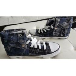 NIEUW! Super Mooie Luxe Jeans Heren Sneakers Maat 42