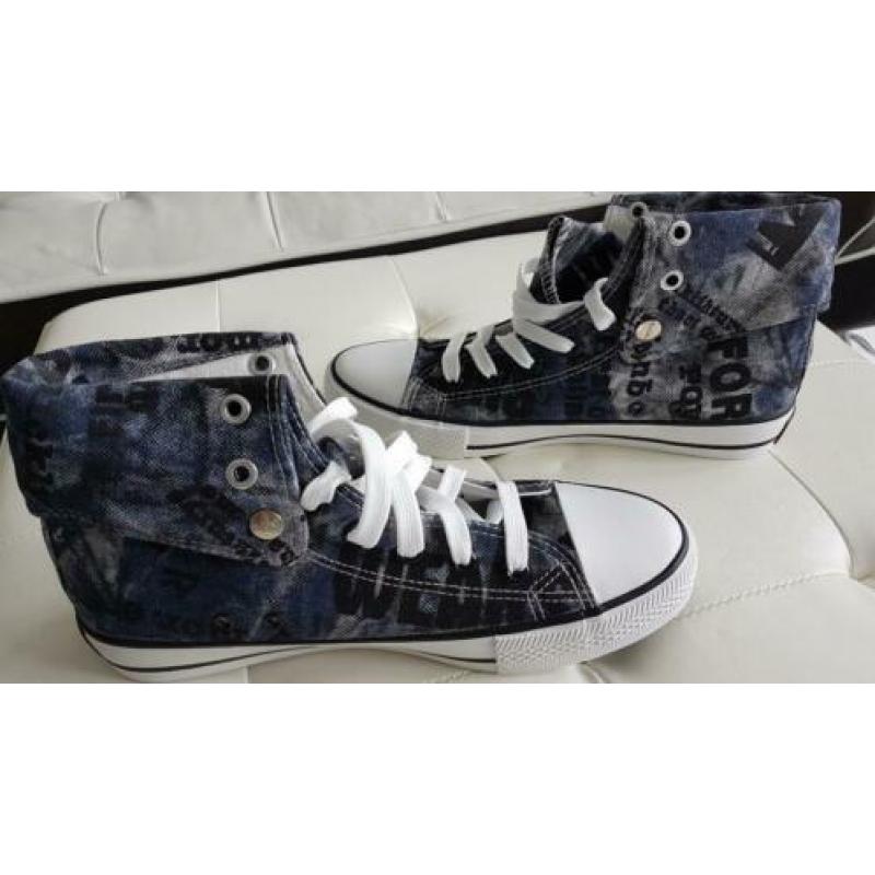 NIEUW! Super Mooie Luxe Jeans Heren Sneakers Maat 42