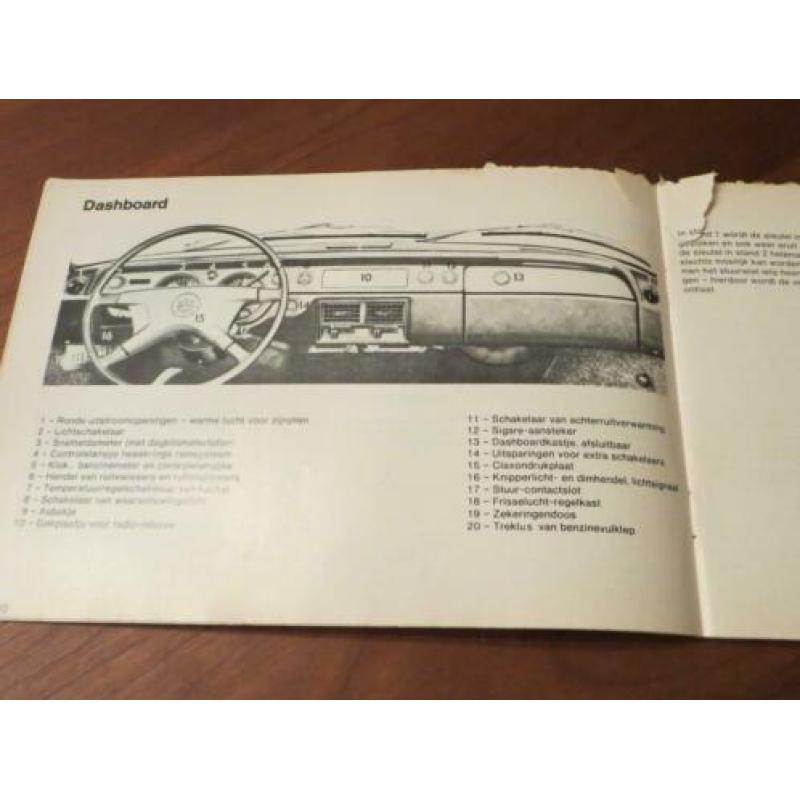Instructieboek Volkswagen 412 E, VW 412 E Variant 1972