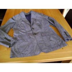 Z.g.a.n. blauw/witte Strenesse Blue blazer, mt 40