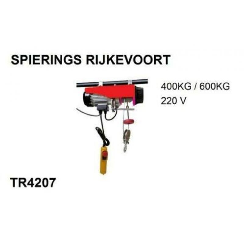 Lier 400 kg / 800 kg 220 V staalkabellier Spierings